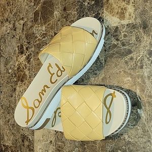 Sam Edelman Woven Leather slides